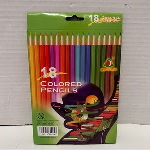 18 colored pencils age 3+